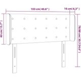 vidaXL LED Kopfteil Weiß 103x16x78/88 cm Kunstleder