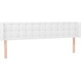 Led Kopfteil Weiß 163x16x78/88 cm Kunstleder Vidaxl