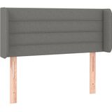 VidaXL Hoofdbord LED 83x16x78/88 cm Stof Donkergrijs