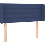 vidaXL LED Kopfteil Blau 83x16x78/88 cm Stoff