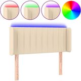 vidaXL LED Kopfteil Creme 103x16x78/88 cm Stoff