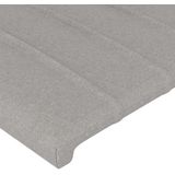 vidaXL LED Kopfteil Hellgrau 163x16x78/88 cm Stoff