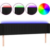 Led Kopfteil Schwarz 183x16x78/88 cm Stoff Vidaxl