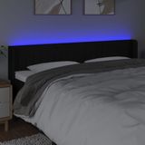 Led Kopfteil Schwarz 183x16x78/88 cm Stoff Vidaxl