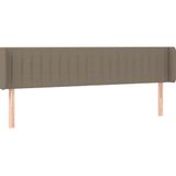 Led Kopfteil Taupe 183x16x78/88 cm Stoff vidaXL