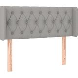 vidaXL LED Kopfteil Hellgrau 93x16x78/88 cm Stoff