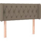 vidaXL LED Kopfteil Taupe 93x16x78/88 cm Stoff