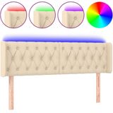Led Kopfteil Creme 163x16x78/88 cm Stoff Vidaxl