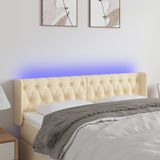 Led Kopfteil Creme 163x16x78/88 cm Stoff Vidaxl
