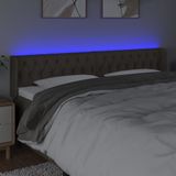 Led Kopfteil Taupe 203x16x78/88 cm Stoff Vidaxl