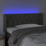 vidaXL LED Kopfteil Dunkelgrau 103x16x78/88 cm Samt