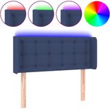 vidaXL - Hoofdbord - LED - 93x16x78/88 - cm - stof - blauw