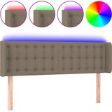 Led Kopfteil Taupe 147x16x78/88 cm Stoff Vidaxl