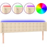 Led Kopfteil Creme 163x16x78/88 cm Stoff Vidaxl