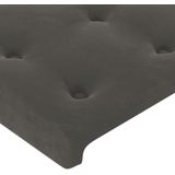 Led Kopfteil Dunkelgrau 203x16x78/88 cm Samt vidaXL