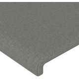 vidaXL LED Kopfteil Dunkelgrau 103x16x118/128 cm Stoff