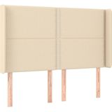 Led Kopfteil Creme 147x16x118/128 cm Stoff Vidaxl
