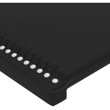 vidaXL Hoofdbord LED 163x16x118/128 cm kunstleer zwart