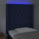 Led Kopfteil Blau 83x16x118/128 cm Stoff Vidaxl