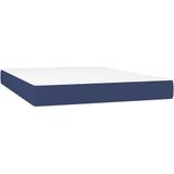 Vidaxl - Boxspringbett mit Matratze Blau 140x200 cm Stoff