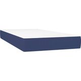 vidaXL Boxspringbett mit Matratze Blau 80x200 cm Stoff