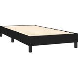 vidaXL Boxspringbett mit Matratze Schwarz 100x200 cm Stoff