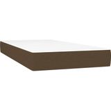 Vidaxl - Boxspringbett mit Matratze Dunkelbraun 100x200 cm Stoff
