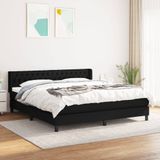 Vidaxl - Boxspringbett mit Matratze Schwarz 180x200 cm Stoff
