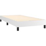 vidaXL Boxspring met matras kunstleer wit 90x190 cm