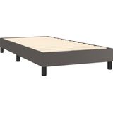 VidaXL Boxspring met Matras Kunstleer Grijs 80x200 cm