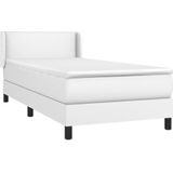 Boxspringbett mit Matratze Weiß 100x200 cm Kunstleder vidaXL