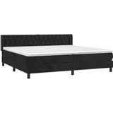 Vidaxl - Boxspringbett mit Matratze Schwarz 200x200 cm Samt