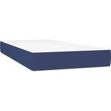 vidaXL Boxspring met matras stof blauw 90x190 cm