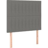 Vidaxl - Boxspringbett mit Matratze Dunkelgrau 100x200 cm Stoff