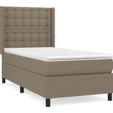 Boxspringbett mit Matratze Taupe 80x200 cm Stoff vidaXL