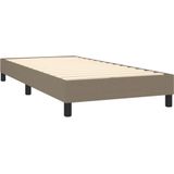 vidaXL Boxspringbett mit Matratze & LED Taupe 80x200 cm Stoff