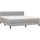 Vidaxl - Boxspringbett mit Matratze & led Hellgrau 180x200 cm Stoff