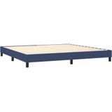 Jinlefu - Boxspringbett mit Matratze & led Blau 200x200 cm Stoff vidaXL