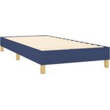 vidaXL Boxspringbett mit Matratze & LED Blau 100x200 cm Stoff