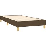 vidaXL Boxspringbett mit Matratze & LED Dunkelbraun 80x200 cm Stoff