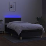 Vidaxl - Boxspringbett mit Matratze & led Schwarz 90x190 cm Stoff