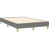 VidaXL Boxspring met Matras en LED Stof Donkergrijs 120x200 cm