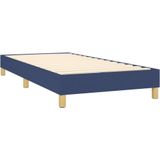 vidaXL Boxspringbett mit Matratze & LED Blau 90x200 cm Stoff