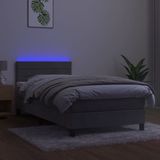 vidaXL-Boxspring-met-matras-en-LED-fluweel-lichtgrijs-90x200-cm
