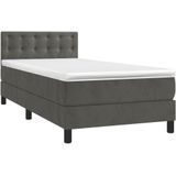 vidaXL-Boxspring-met-matras-en-LED-fluweel-donkergrijs-80x200-cm