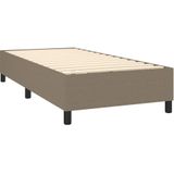 vidaXL Boxspring met matras en LED stof taupe 90x190 cm