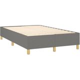 Vidaxl - Boxspringbett mit Matratze & led Dunkelgrau 120x200 cm Stoff