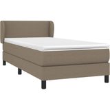 Vidaxl - Boxspringbett mit Matratze Taupe 90x190 cm Stoff