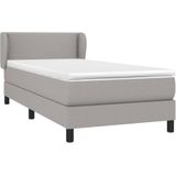 Vidaxl - Boxspringbett mit Matratze Hellgrau 80x200 cm Stoff