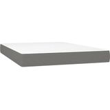 Vidaxl - Boxspringbett mit Matratze Dunkelgrau 140x200 cm Stoff